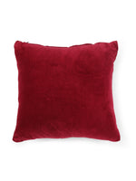 Maroon Cotton Velvet Cushion Cover (Set of 2)