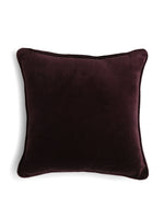 Purple cotton velvet cushion cover (Set of 2)