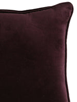 Purple cotton velvet cushion cover (Set of 2)