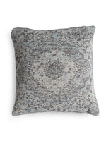 Jacquard Cotton Chenille Cushion cover in Persian motif - Blue (Set of 2)