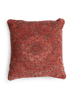 Jacquard Cotton Chenille Cushion cover in Persian motif - Deep Red (Set of 2)