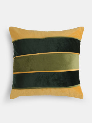 Green & Yellow Cushion cover with piping detail (Set of 2)