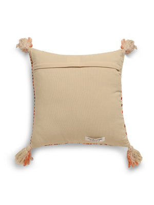 Ivory and Rust Cushion Cover with Tassles (Set of 2)