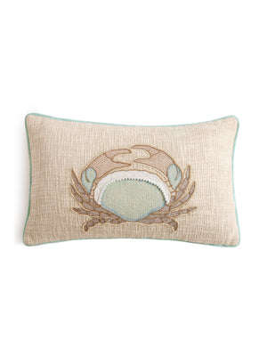Cotton-Slub patch work with chicken embroidery cushion cover