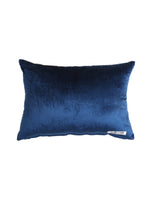 Contemporary style Ombre Blue and Gold tone viscose velvet cushion cover with beautiful embroidery and bead work