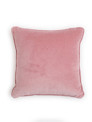 Classic Elegant cotton velvet cushion cover in solid color - Pink