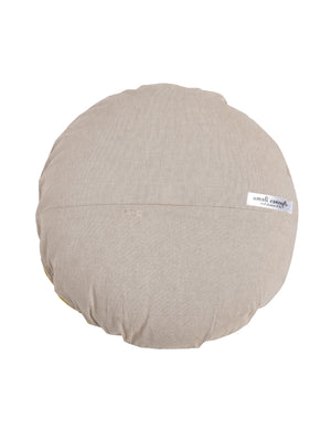Seat pouf / cushion cover in beautiful mandala embroidery in Yellow
