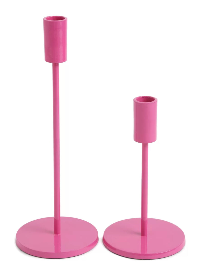 Candle Holder - Fuschia Set of 2