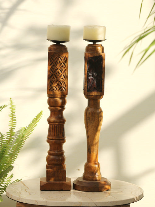 Handcrafted Paya design Rustic candle Holder - Style1