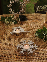 Candle Holder - Reindeer and Snowflake Tealight With Rhine Stones