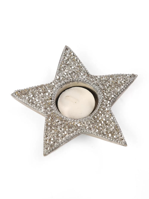 Candle Holder - Star With Rhine Stones