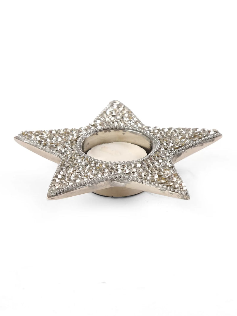 Candle Holder - Star With Rhine Stones