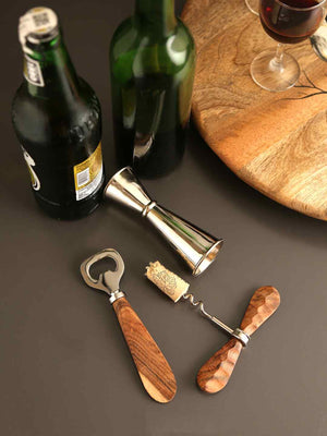 Bar Tools Set - Wooden Handle Set of 3