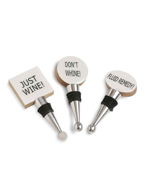 Wine Stoppers - Quirky Captions Set of 3