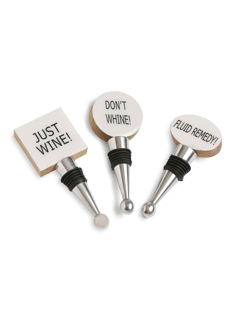 Wine Stoppers - Quirky Captions Set of 3