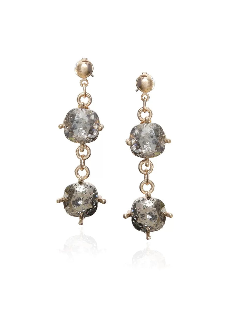 Swarovski Earrings  - Crystal Patina And Rose Patina