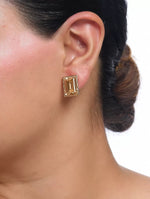 Swarovski Earrings - Golden Shadow Stone