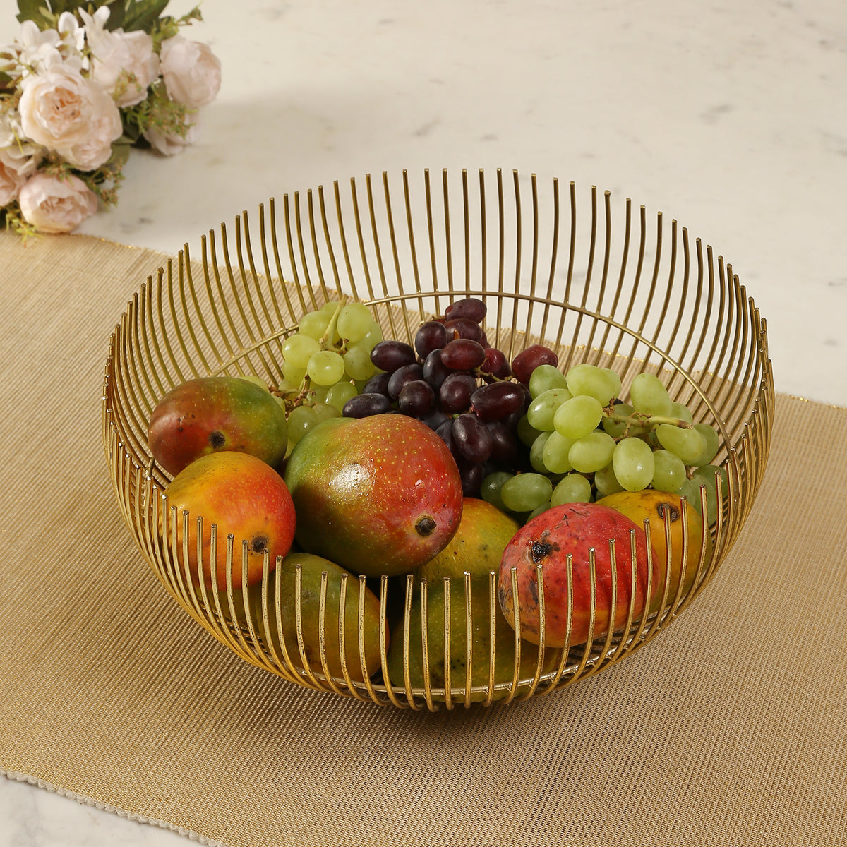 Fruit Basket in matt Gold finish – Revive Home