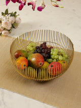 Fruit Basket in matt Gold finish