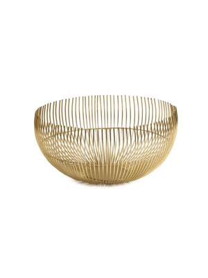 Fruit Basket in matt Gold finish