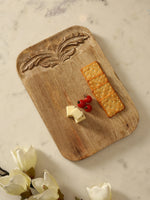 Chopping Board - Flower Design Hand Carved Cheese