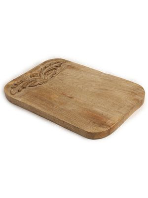 Chopping Board - Flower Design Hand Carved Cheese