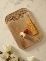 Chopping Board - Flower Design Hand Carved Cheese Board In A Gift Box