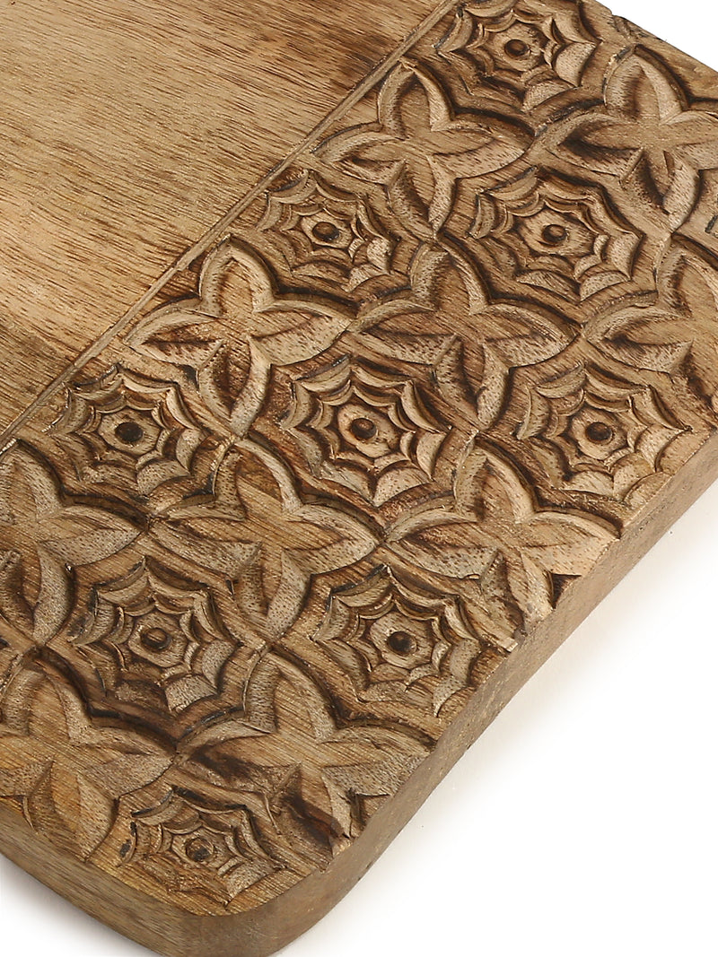 Chopping Board - Geometric Design Hand Carved