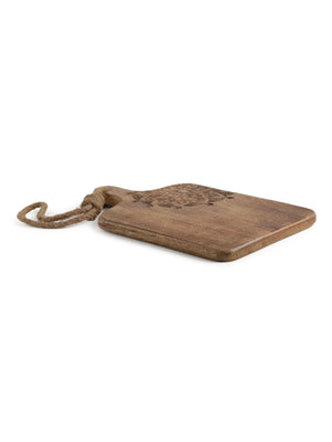 Chopping Board - Cheese Board Cum Platter With Carved Flower Detail