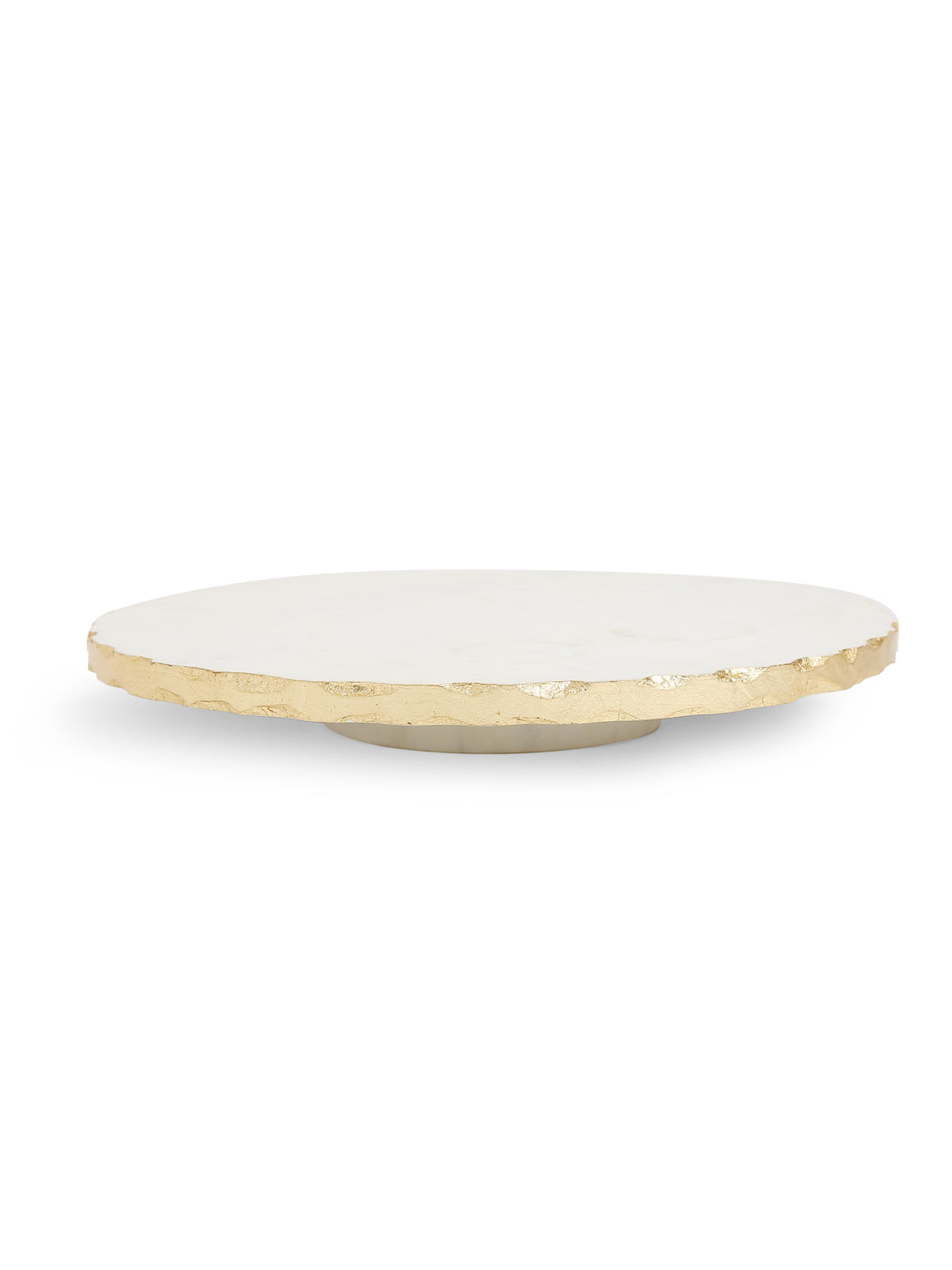 Marble cake stand with gold foiled edges