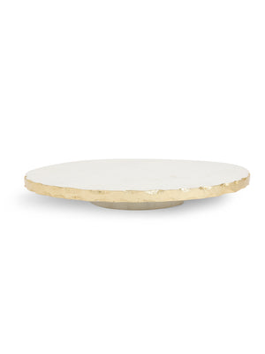 Marble cake stand with gold foiled edges