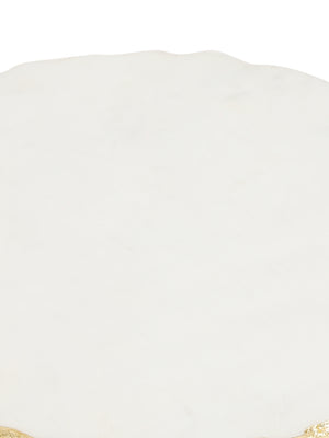 Marble cake stand with gold foiled edges