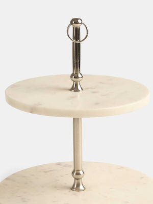 Cake Stand - Marble Two Tier
