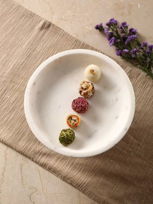 Cake Stand - Marble With Wooden Base