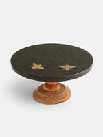 Cake Stand - Granite Top With Brass Bee Details