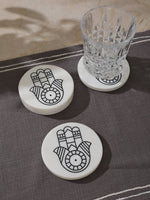 Marble Coasters - Hands of Humsa Set of 4