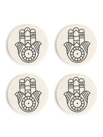Marble Coasters - Hands of Humsa Set of 4