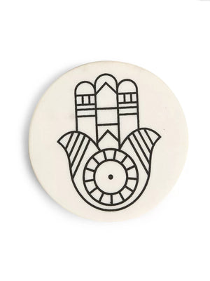 Marble Coasters - Hands of Humsa Set of 4