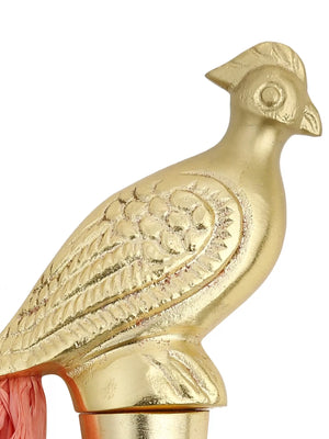 Wine Bottle Stopper - Rooster Design In Gold Tone