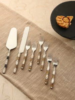 Cake Knife & Server - MOP With Forks Set of 6