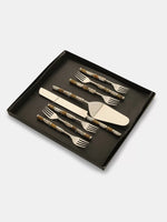 Cake Knife & Server - MOP With Forks Set of 6