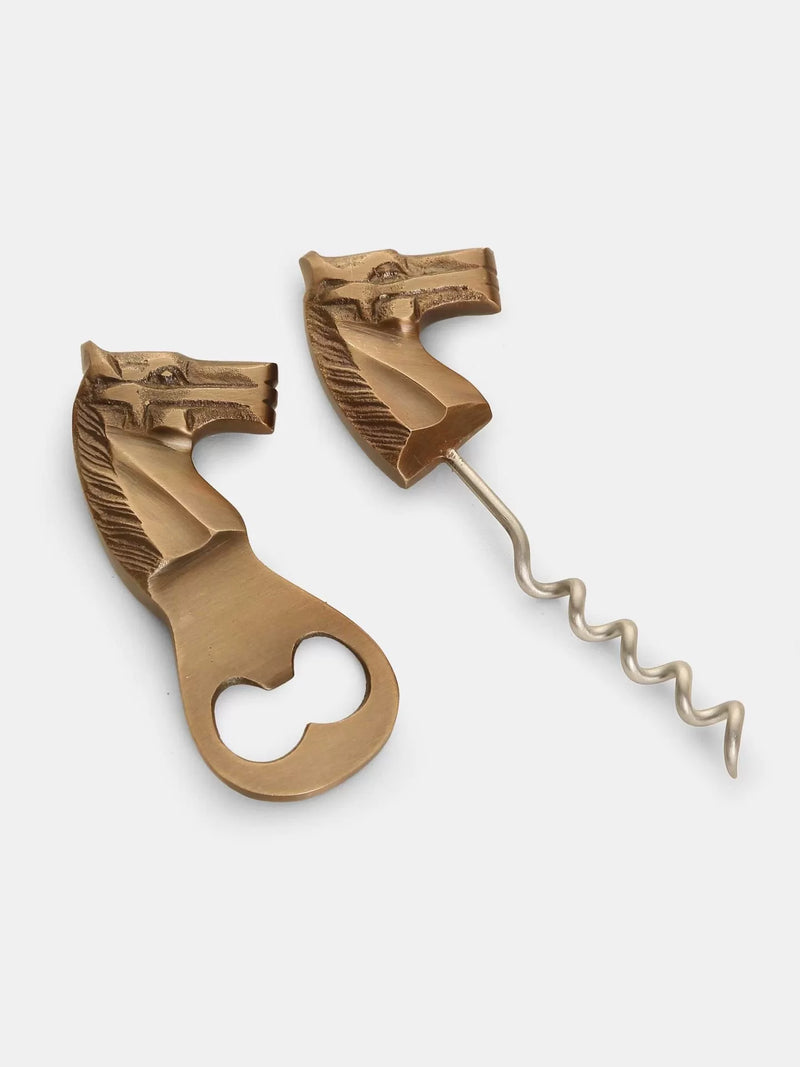 Horse Bottle Opener And Cork Screw Set of 2