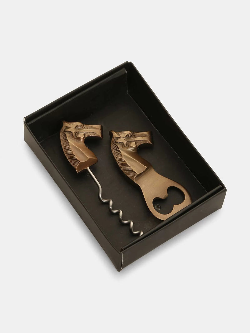 Horse Bottle Opener And Cork Screw Set of 2