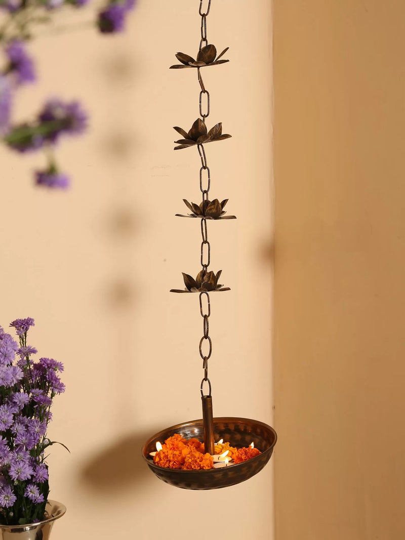 Urli - Hanging In Antique Gold Finish - S