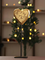 Distress Finish Gold Foiled Heart - L