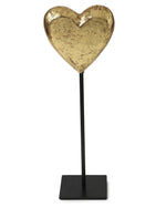 Distress Finish Gold Foiled Heart - L