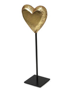 Distress Finish Gold Foiled Heart - L