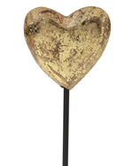 Distress Finish Gold Foiled Heart - S