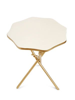 Foldable Table - Ivory Enamel Finish