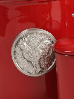 Rooster design Red Canister set